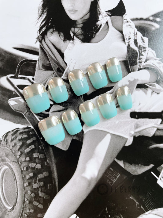 Le Berry “Marshmallow” Squoval Handmade Press On Nails False Nails - Le Berry