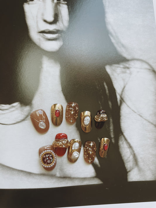 Le Berry “Astrology” Almond Handmade Press On Nails False Nails - Le Berry