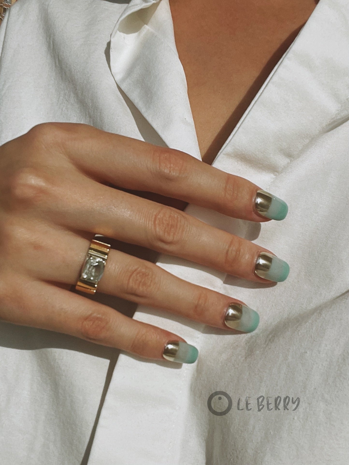 Le Berry “Marshmallow” Squoval Handmade Press On Nails False Nails - Le Berry