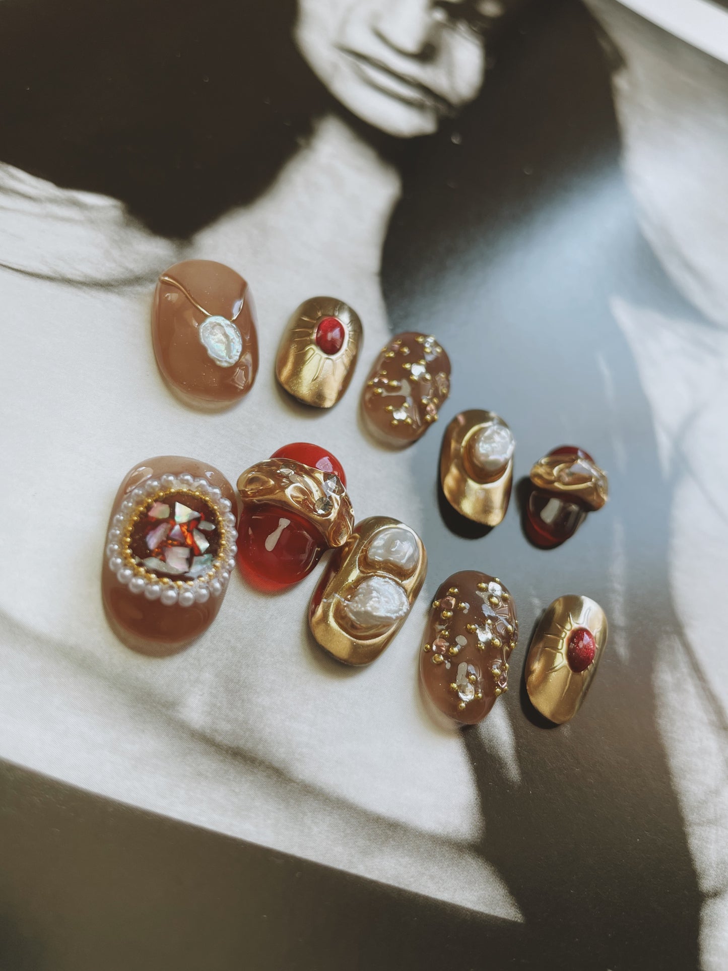 Le Berry “Astrology” Almond Handmade Press On Nails False Nails - Le Berry