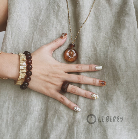 Le Berry “Autumn” Squoval Handmade Press On Nails False Nails - Le Berry