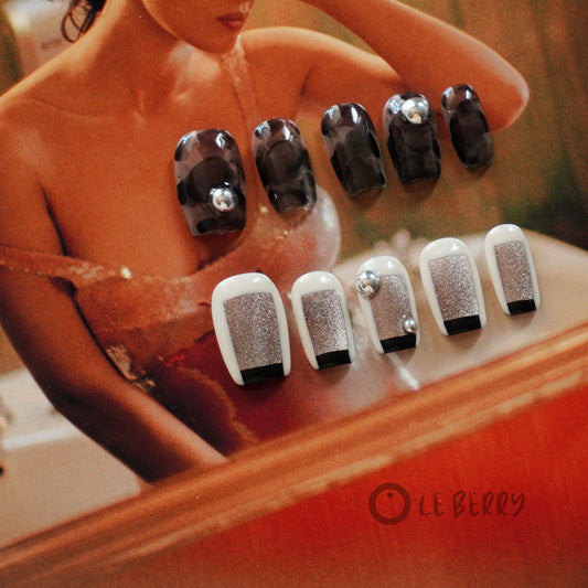 Le Berry “Phantom” Squoval Handmade Press-On Nails/False Nails - Le Berry