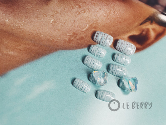Le Berry “Mojito” Squoval Handmade Press On Nails False Nails - Le Berry