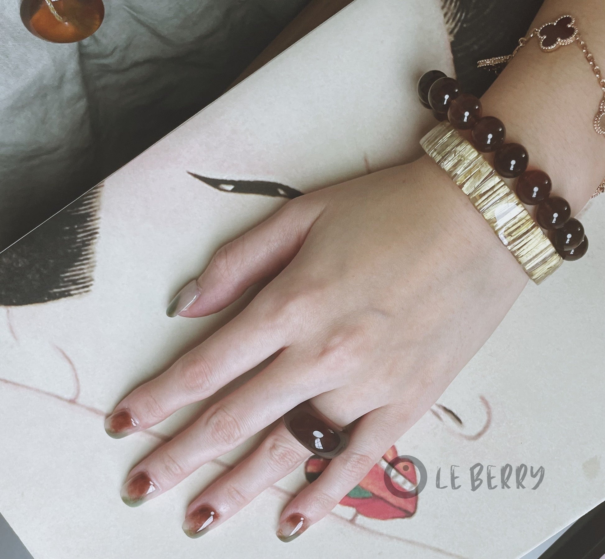 Le Berry “Kyoto” Squoval Handmade Press On Nails False Nails - Le Berry