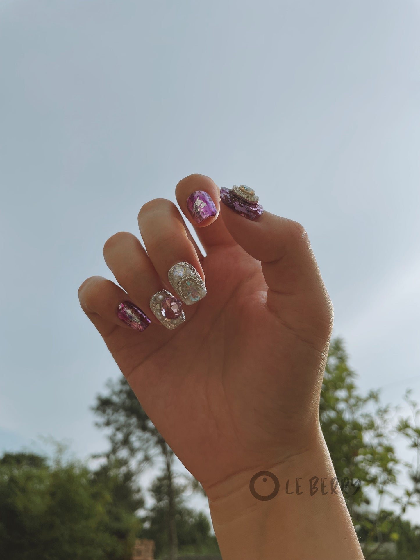 Le Berry “Fantasy” Squoval Handmade Press On Nails False Nails - Le Berry