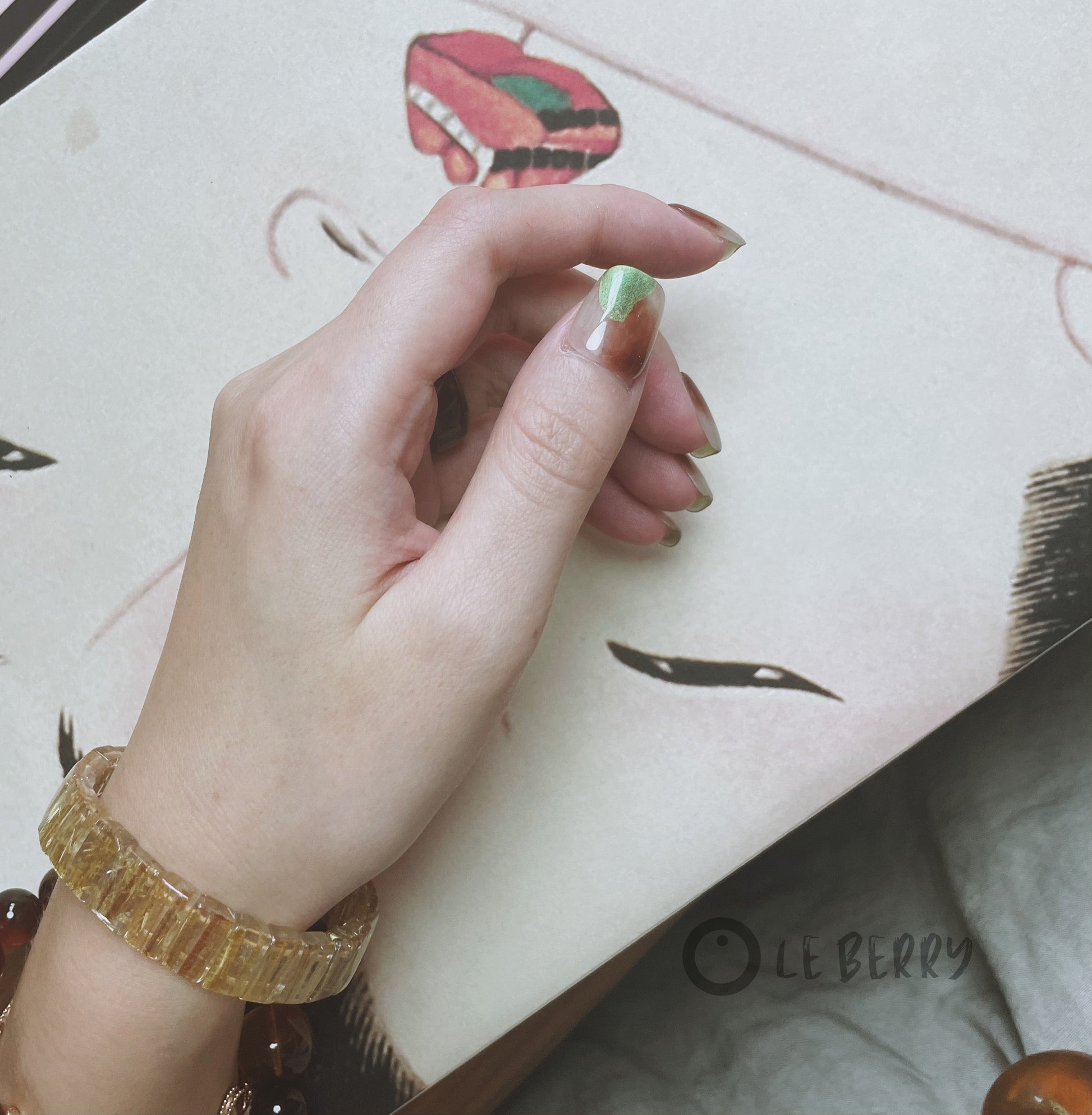 Le Berry “Kyoto” Squoval Handmade Press On Nails False Nails - Le Berry