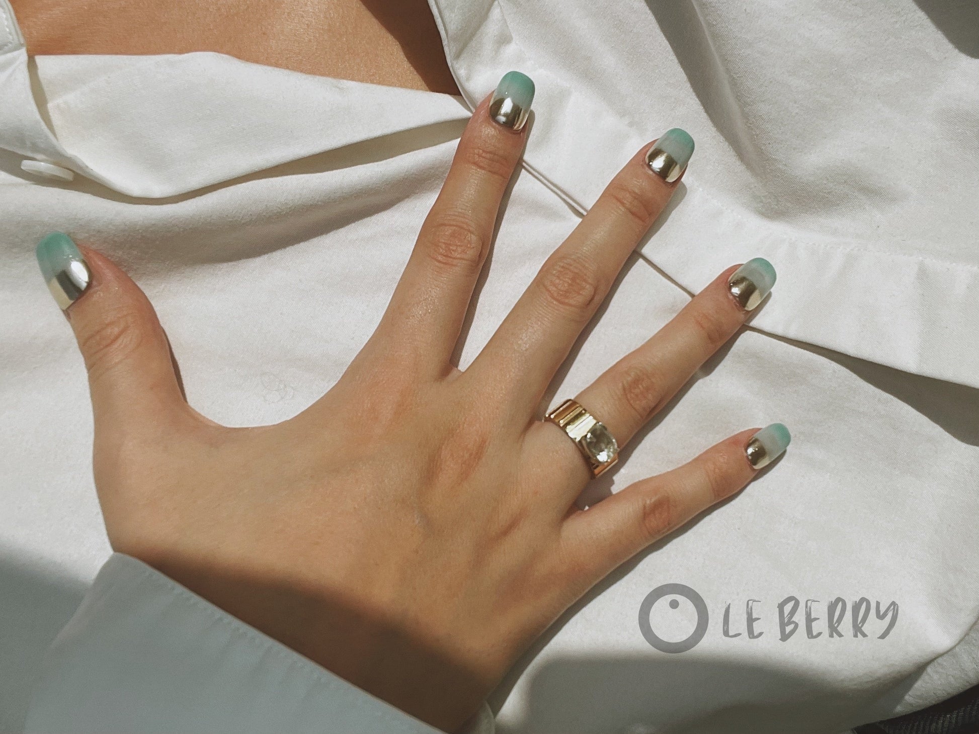 Le Berry “Marshmallow” Squoval Handmade Press On Nails False Nails - Le Berry