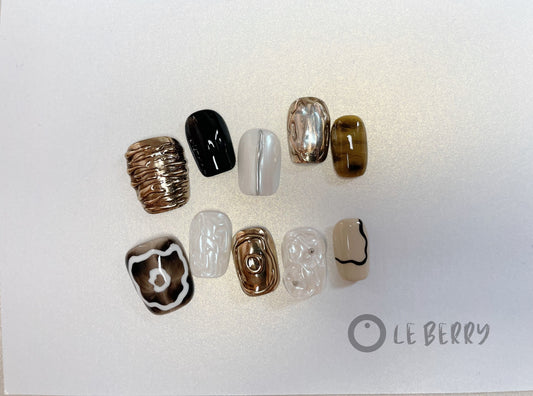 Le Berry Worship Squoval Handmade Press On Nails False Nails - Le Berry