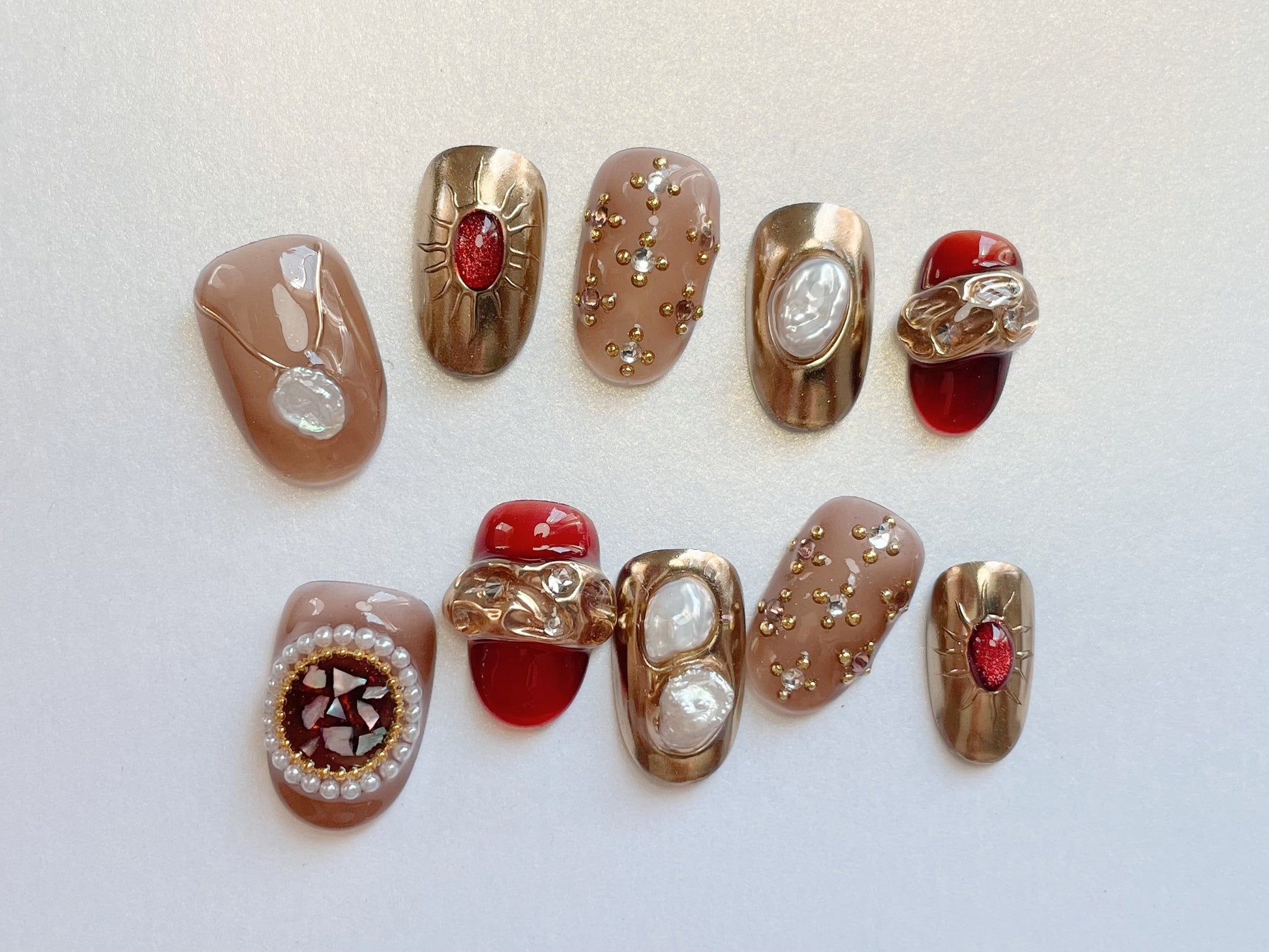 Le Berry “Astrology” Almond Handmade Press On Nails False Nails - Le Berry