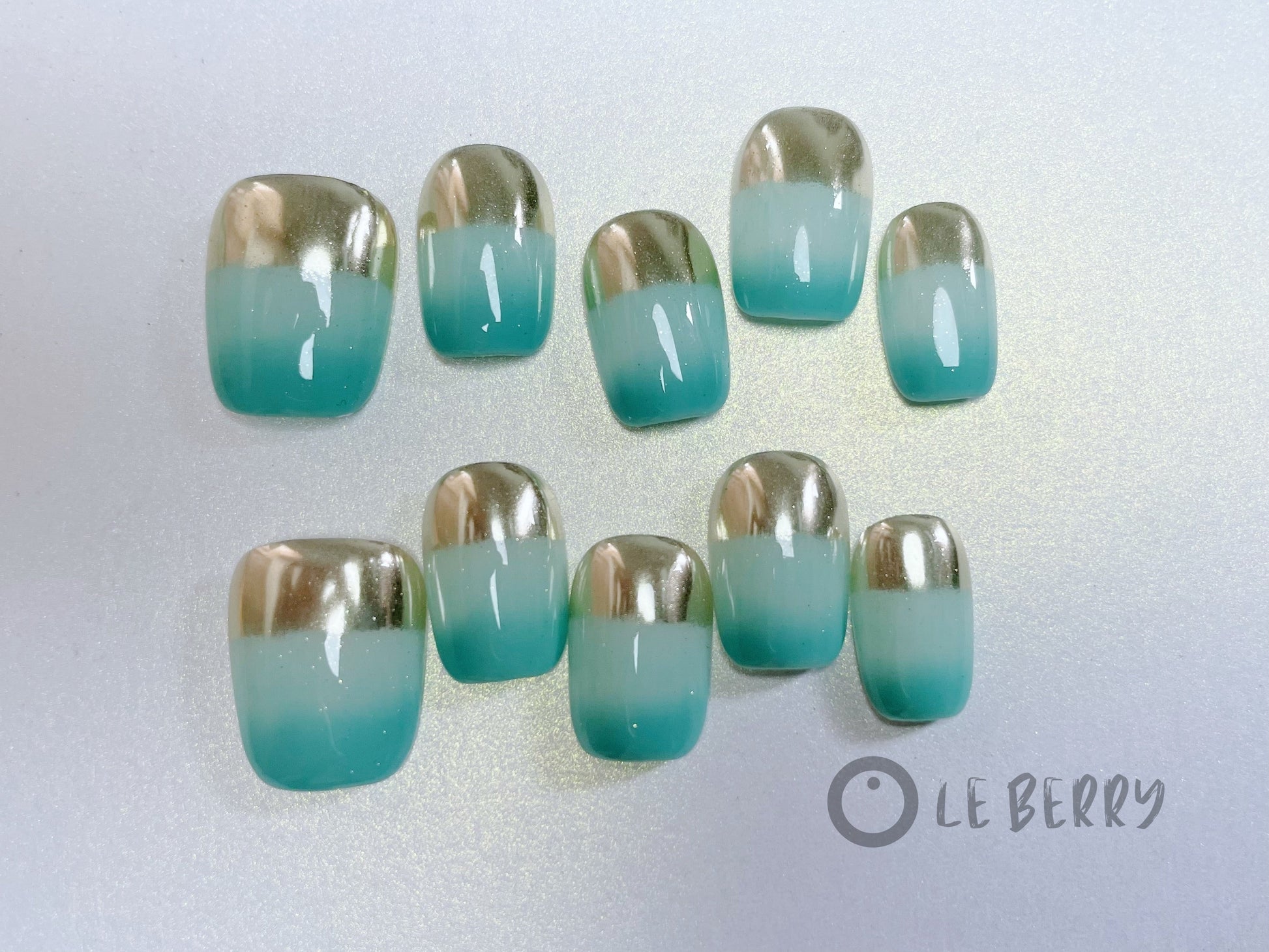 Le Berry “Marshmallow” Squoval Handmade Press On Nails False Nails - Le Berry
