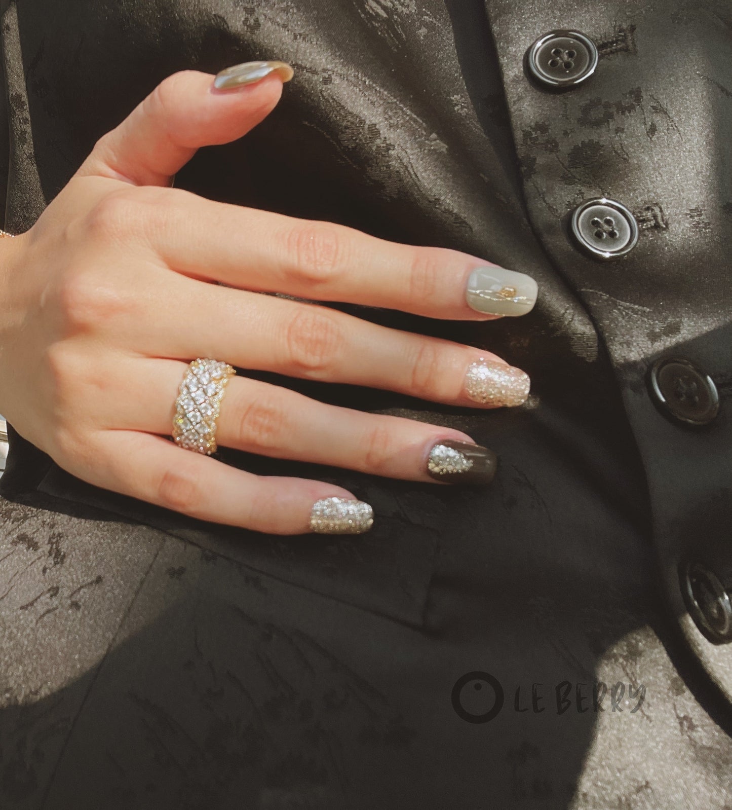 Le Berry “Pompeii” Squoval Handmade Press On Nails False Nails - Le Berry