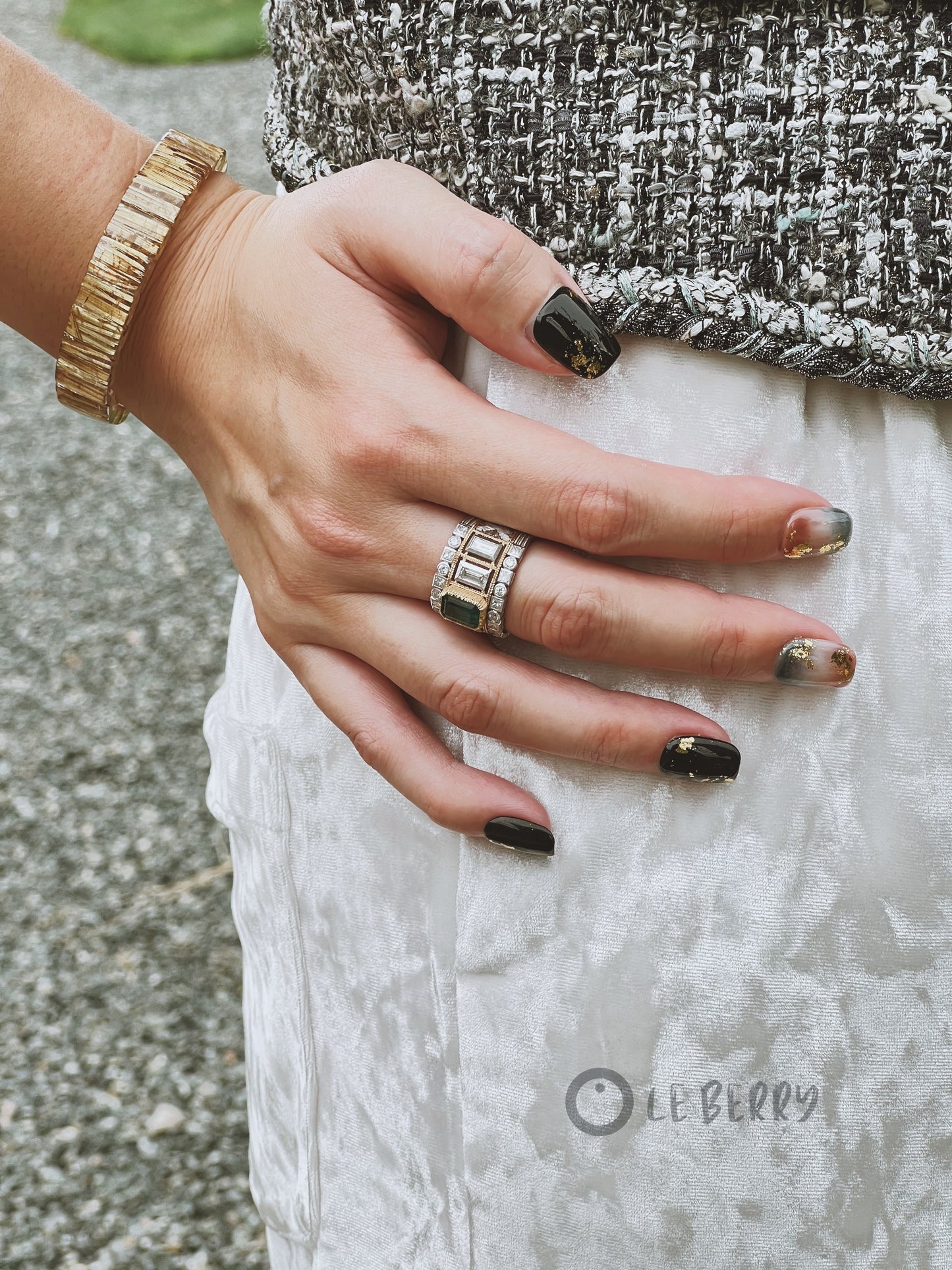 Le Berry “Jupiter” Squoval Handmade Press On Nails False Nails - Le Berry