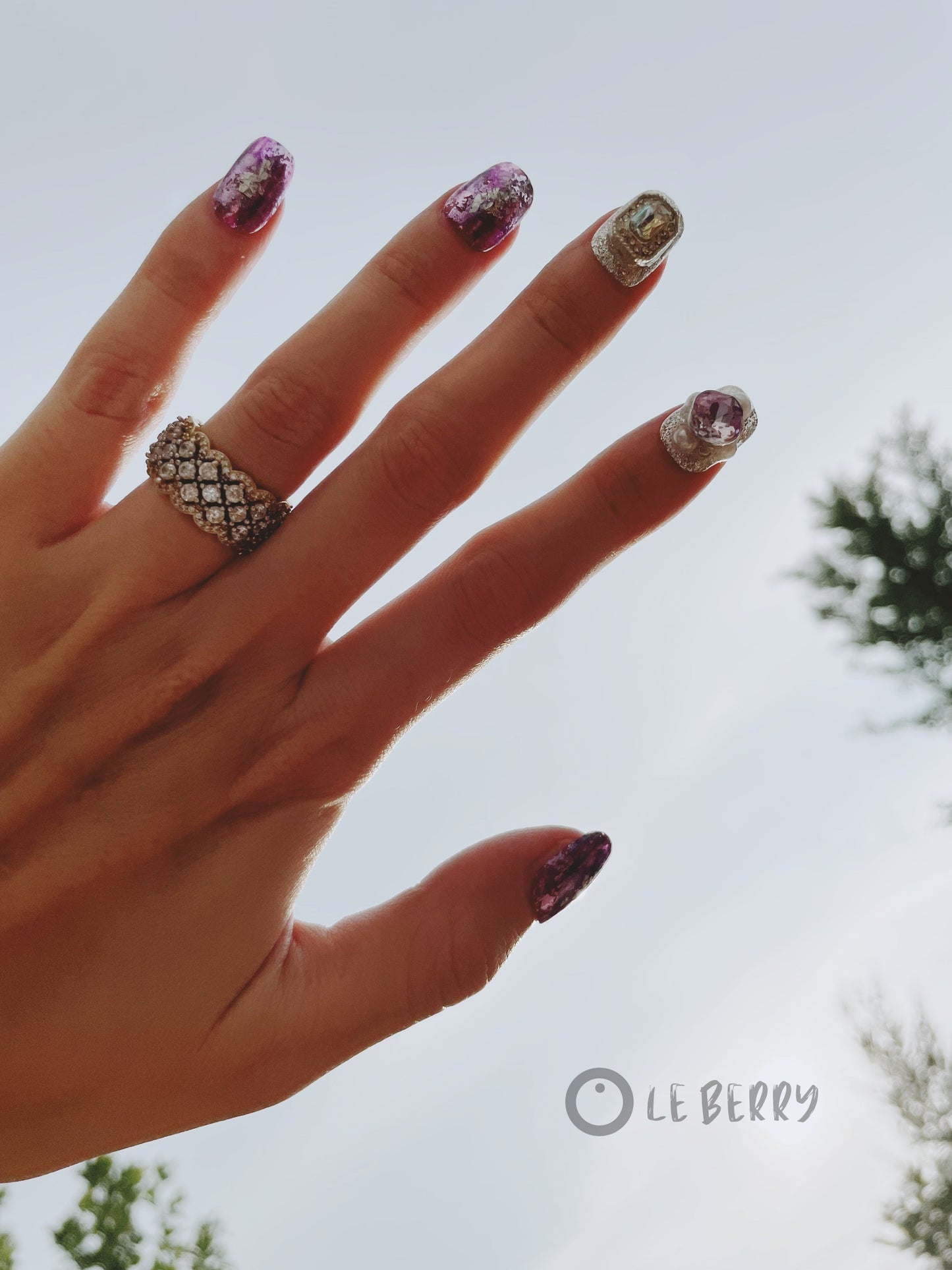 Le Berry “Fantasy” Squoval Handmade Press On Nails False Nails - Le Berry