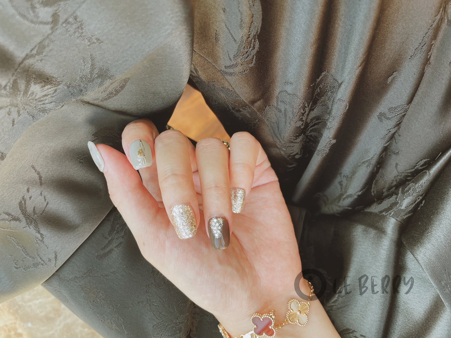 Le Berry “Pompeii” Squoval Handmade Press On Nails False Nails - Le Berry