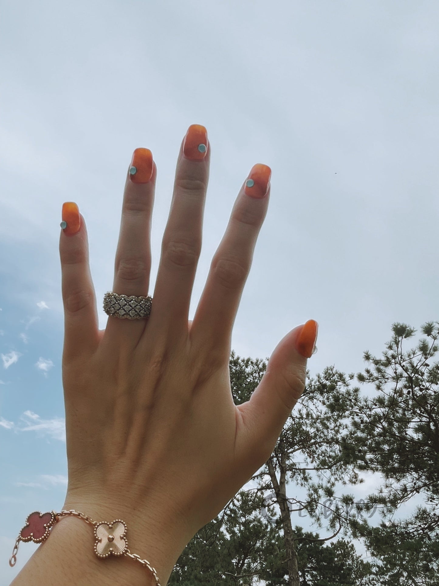 Le Berry California Sunshine Squoval Handmade Press On Nails False Nails - Le Berry