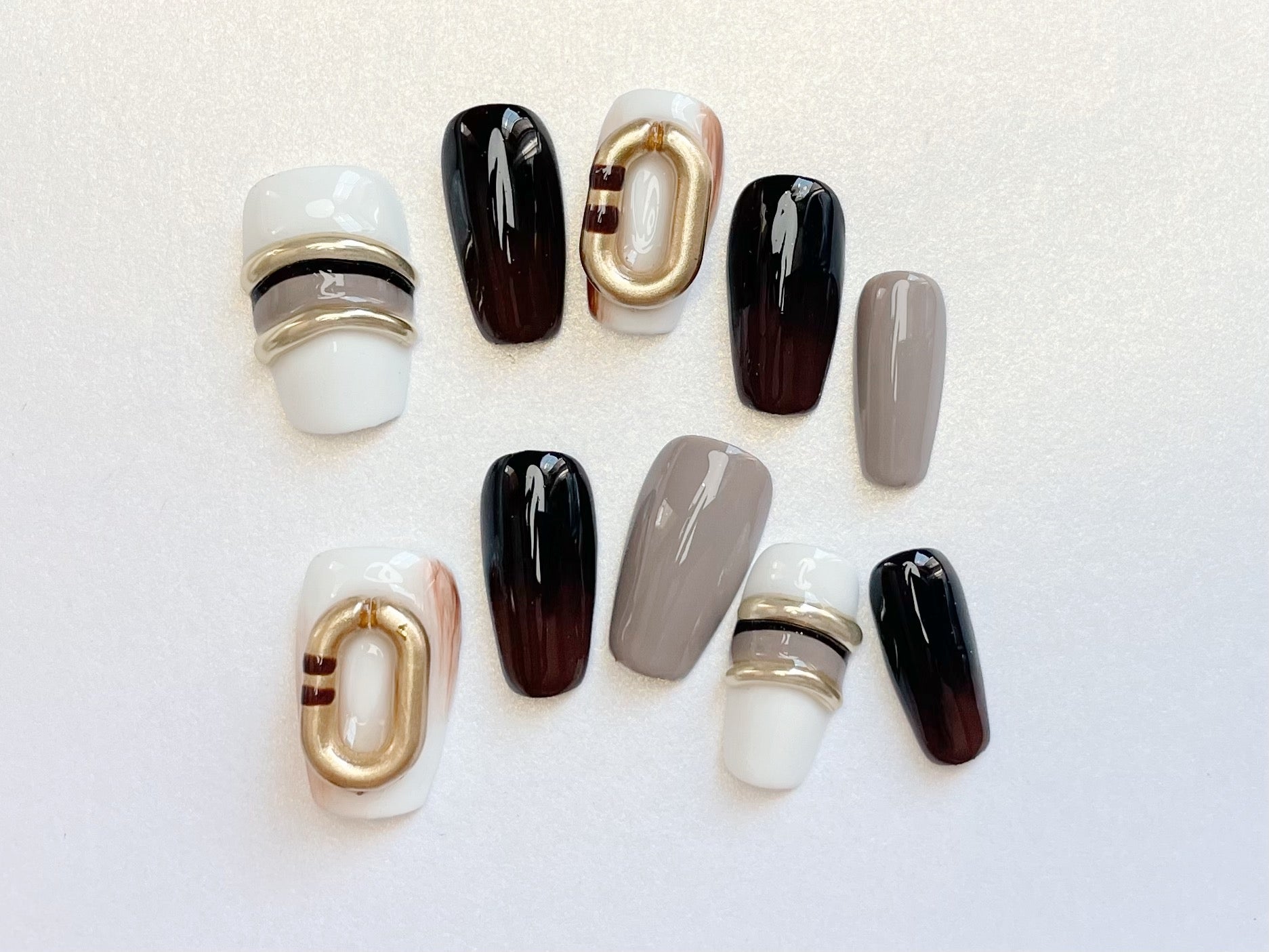 Le Berry “String” Squoval Handmade Press On Nails False Nails - Le Berry
