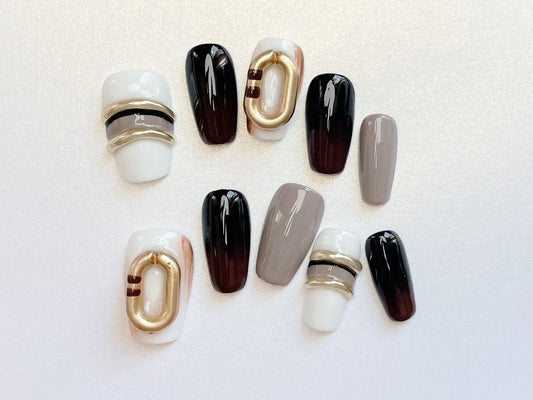 Le Berry “String” Squoval Handmade Press On Nails False Nails - Le Berry