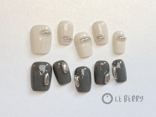 Le Berry Monday Squoval Handmade Press On Nails False Nails - Le Berry