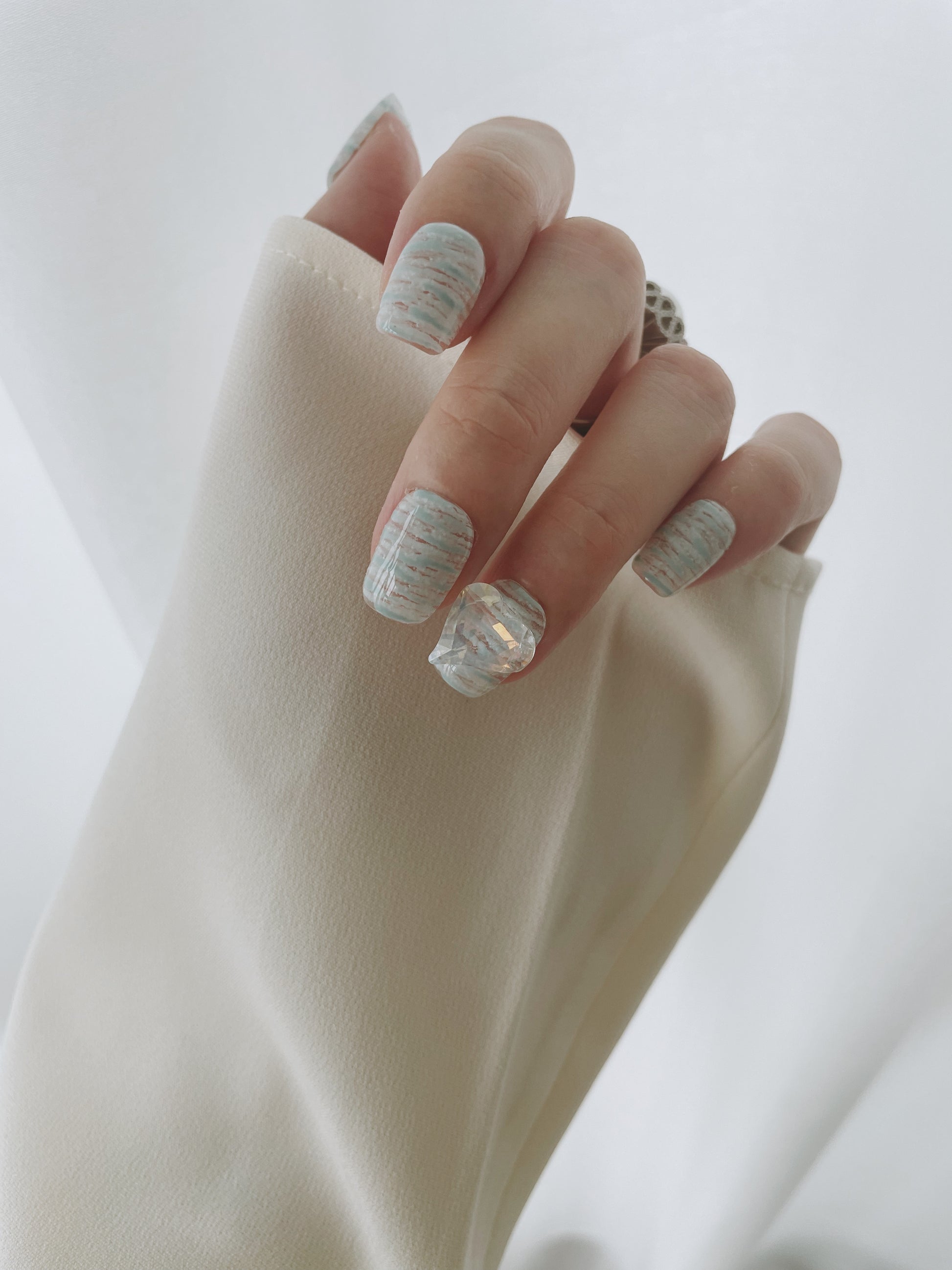 Le Berry “Mojito” Squoval Handmade Press On Nails False Nails - Le Berry