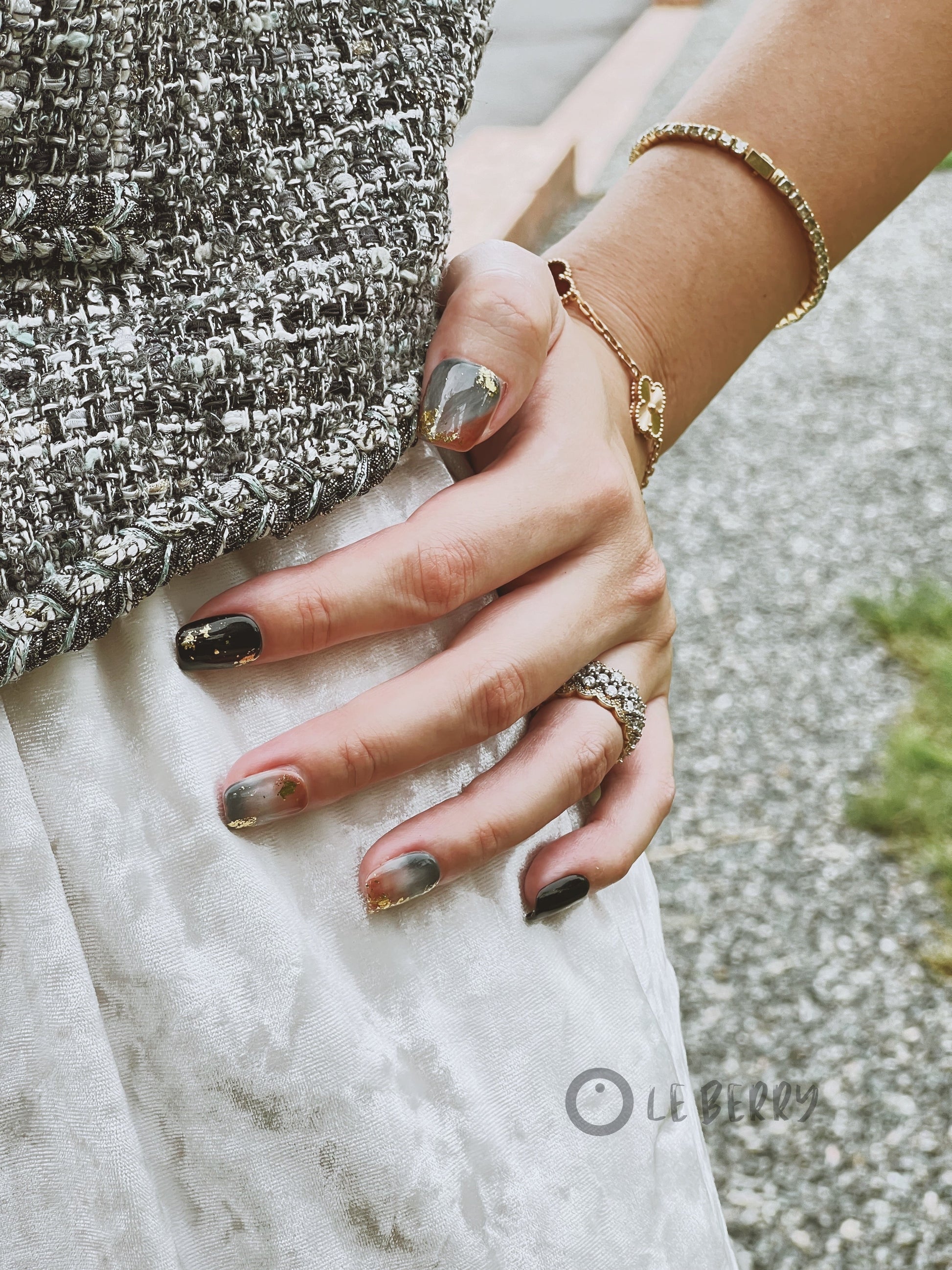 Le Berry “Jupiter” Squoval Handmade Press On Nails False Nails - Le Berry