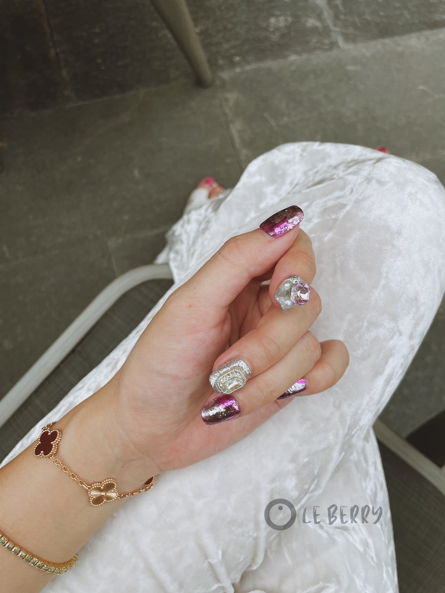 Le Berry “Fantasy” Squoval Handmade Press On Nails False Nails - Le Berry