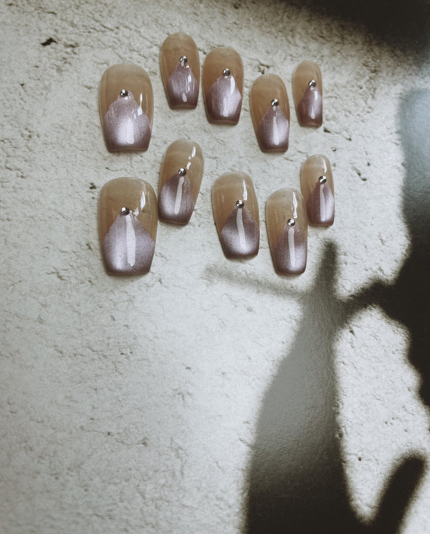 Le Berry Purple Ballet Long/Short Squoval Handmade Press On Nails False Nails - Le Berry