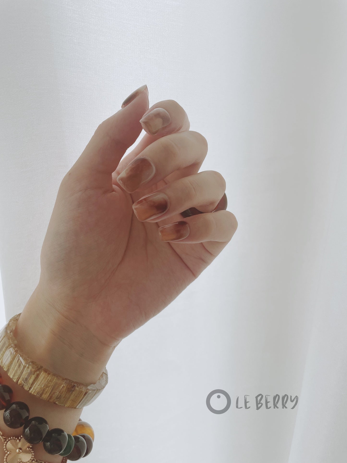 Le Berry “Kyoto” Squoval Handmade Press On Nails False Nails - Le Berry